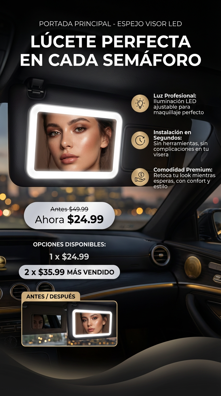 ESPEJO LED PARA CARRO